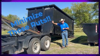 Minimizing ruts when loading roll off dumpsters [upl. by Dnama]