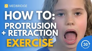 How to Do Tongue Protrusion and Retraction Exercise  30 Seconds  MedBridge [upl. by Anej468]