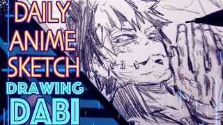 Drawing Dabi  Daily Anime Sketch  Anime Drawing [upl. by Ellenad]