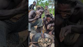 its incredible Cookies Meals🤤See Hadza enjoy breakfast food 😋So delicious culture bushmen [upl. by Aisats651]