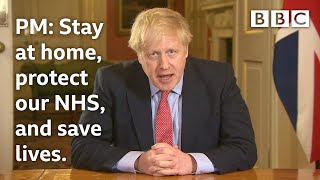 Coronavirus PM Boris Johnsons lockdown statement BBCNews  BBC [upl. by Takara]