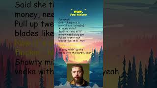 Post Malone  ＂Wow＂ Lyrics shorts [upl. by Terej98]