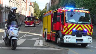 Kazernealarm Politie begeleidt Brandweervoertuigen terug naar kazerne na inzet in Lille Centrum [upl. by Schreck]