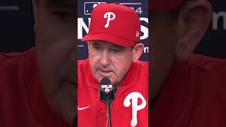 Phillies manager frustrated with MLB Playoff Format [upl. by Animor]