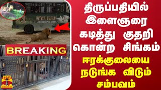 BREAKING  திருப்பதியில் இளைஞரை கடித்து குதறி கொன்ற சிங்கம்  ஈரக்குலையை நடுங்க விடும் சம்பவம் [upl. by Nereen]