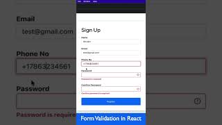 Form validation with Formik in React [upl. by Anialem933]