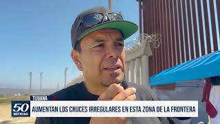 Aumentan los cruces irregulares de migrantes en la zona de Playas de Tijuana [upl. by Zerline]