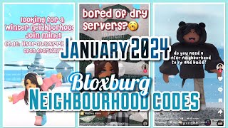 BLOXBURG NEIGHBOURHOOD CODE JANUARY 2024 [upl. by Airdnna997]