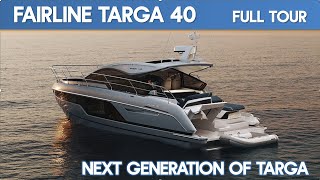 The Brand New Fairline Targa 40 World Premiere  Full Walkthrough  The Marine Channel [upl. by Odrude428]