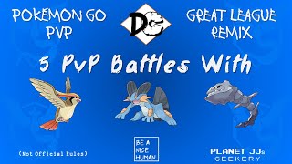 Pokémon GO PvP  Great League Remix 5 Rounds Pidgeot  Swampert  Steelix [upl. by Kampmann]