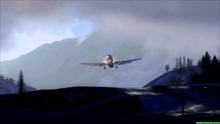 Landing at Meiringen Swiss A330300 [upl. by Acus]