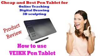 Best Pen Tablet for online teaching  how to setup veikk Pen tablet veikk Drawing Teaching [upl. by Floeter40]