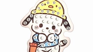 Sanrio Pochacco Diamond Painting Art Sticker [upl. by Jemine962]