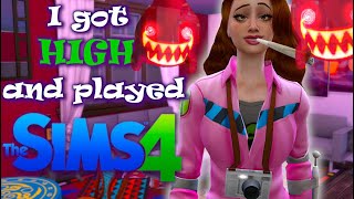 I GOT HIGH AND GOT MY SIM HIGH TOO Sims 4 ghost hunt [upl. by Akinohs921]