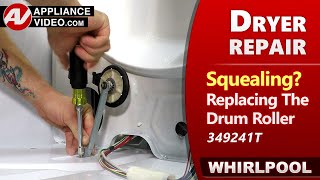 Dryer Drum Roller making a Squealing  Grinding noise  Factory Technician Diagnostics amp Repair [upl. by Gilder]