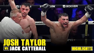 Josh Taylor vs Jack Catterall 1  CONTROVERSY REIGNS • fight highlights [upl. by Vorster]