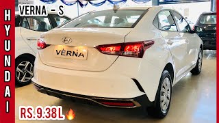 2021 Hyundai Verna Facelift 🔥 S Rs938000 detailed walkaround review features amp on road price [upl. by Metzgar]