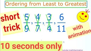 Ordering Fractions From Least to Greatest  How to Arrange Fractions in Ascending Order  Fractions [upl. by Liamaj]