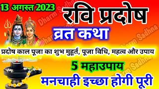 Ravi Pradosh Vrat Katha । रवि प्रदोष व्रत कथा पूजा विधि और उपाय ।Pradosh Kab Hai ।Ravi Pradosh । [upl. by Aizirtap383]