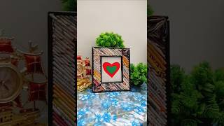 Photo Frame Using Old Newspapers viralvideochallenge public video2024 trendingvideos [upl. by Aerda397]