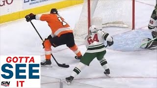 Gotta See It Nolan Patrick Goes Between His Legs For Fantastic Goal Against Wild [upl. by Esinet990]