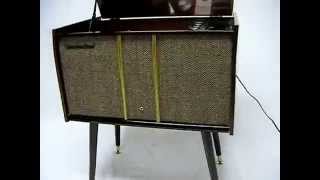 VINTAGE Mid Century delmonico Nivico Console Bluetooth Ipod Iphone Android Input Record Player AMFM [upl. by Ayiak]