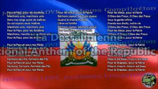 Haiti National Anthem quotLa Dessaliniennequot with music vocal and lyrics French wEnglish Translation [upl. by Frankel]