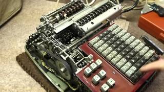 Brunsviga 11S mechanical calculator [upl. by Hertberg]