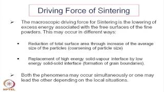 Mod16 Lec38 Sintering of Ceramics [upl. by Jaella]