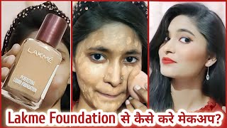 MakeUp using Lakme Perfecting Liquid Foundation  full coverage makeup dramaqueenilma [upl. by Yuu]