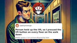 Person held up the lift so I pressed the lift button on every floor on the walk down [upl. by Ecirtaeb]