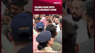 Baba Siddique Funeral  Salman Khan Visits Baba Siddiques Home [upl. by Yonina]