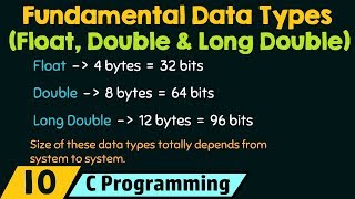 Fundamental Data Types − Float Double amp Long Double [upl. by Whitehouse]