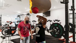 Shannon Briggs In Gym For Rampage Jackson [upl. by Renrew]