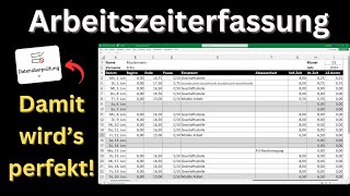 Excel Arbeitszeiterfassung kostenlose Vorlage ► mit Urlaub für unbegrenzte Jahre 2023 2024 [upl. by Lohman]