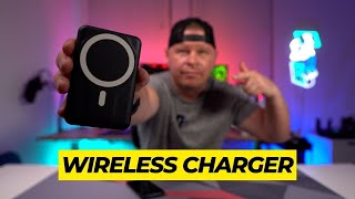 Azmuth 1000mAh Wireless Portable Charger with Stand Review [upl. by Aldwon]