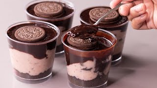 OREO PUDDING DESSERT BOX  OREO DESSERT RECIPE  EGGLESS DESSERT BOX  NOven [upl. by Ahsirek]