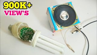 Simple clear sound audio amplifier  used old CFL [upl. by Lorens741]