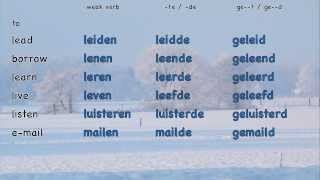 Dutch verbs 16 a List of weak verbs AP  150 weak verbs  Lijst van zwakke werkwoorden [upl. by Urbas]