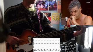 Rammstein  Weisses Fleisch Live at Bizarre Festival Bass cover with Tabs [upl. by Plath584]