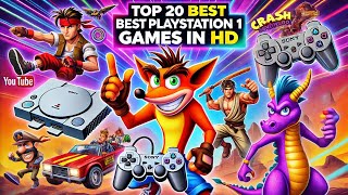 Top 20  The Best PlayStation 1 Games in Full HD 😍 [upl. by Bowerman726]