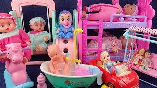 9 Minutes Satisfying with Unboxing Cute Doll Swing ToysBaby Stroller Playset Toys  ASMR [upl. by Eatnod477]