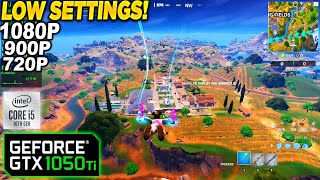 Fortnite GTX 1050 Tİ  1080p 900p 720p Low [upl. by Seldan]