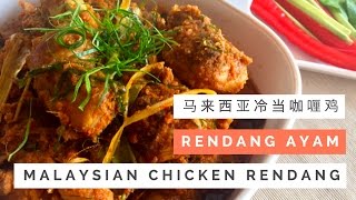 Malaysian Chicken Rendang Recipe Rendang Ayam 马来西亚冷当咖喱鸡  Huang Kitchen [upl. by Ocihc941]