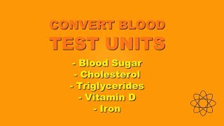 Convert Blood Sugar Units Blood Lipids etc mgdl to mmoll [upl. by Zach]