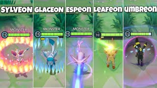 Sylveon Vs Glaceon Vs Umbreon Vs Espeon Vs Leafeon  Pokémon Unite [upl. by Gault]