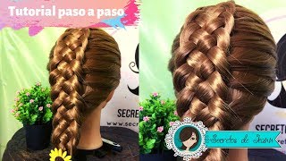 🌺COMO HACER TRENZA DE 5 CABOS DE RAÍZ🌺  TRENZA DE 5 CABOS PASO A PASO  Secretos de Jeann [upl. by Kaule471]