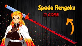 Diy Come creare una spada da cacciatore di demoni rengoku con la carta [upl. by Gittle]