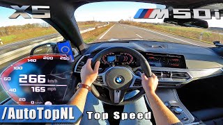 BMW X5 M50i  530HP 44 V8 BiTurbo  266KMH 166MPH TOP SPEED POV on AUTOBAHN by AutoTopNL [upl. by Calvina]