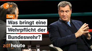 Söder will Wehrpflicht aber nicht für Frauen  Markus Lanz vom 24 Januar 2024 [upl. by Vinny638]